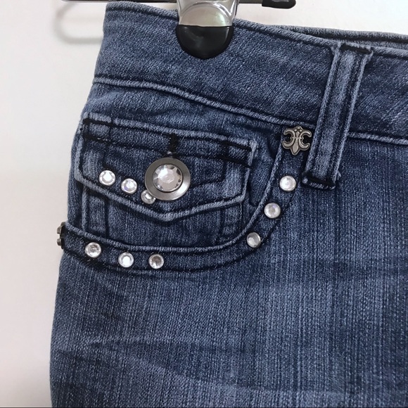 Cache Contour Collection jeans Embellished strass - Picture 2 of 5